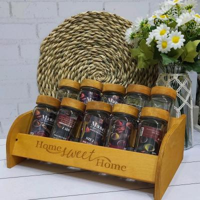 استند چوبی جا ادویه درب چوبی