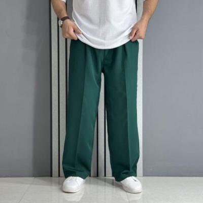 شلوار بگ مازاراتی مردانه رنگ سبز کله غازی | شلوار اسپرت و شیک پارچه‌ای