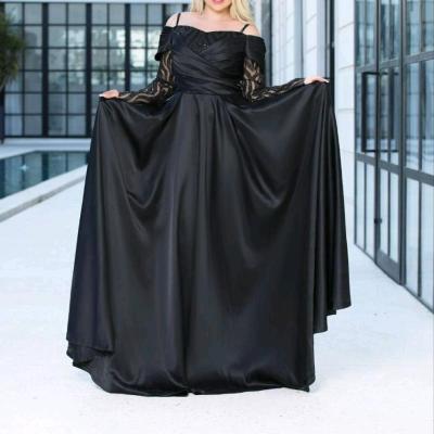 پیراهن شب زنانه ساتن مدل ماکسی مجلسی