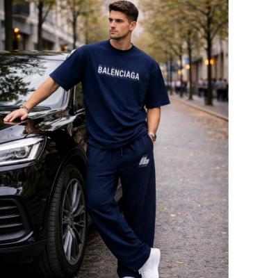 ست تیشرت شلوار بگ بالنسیاگا نخ پنبه