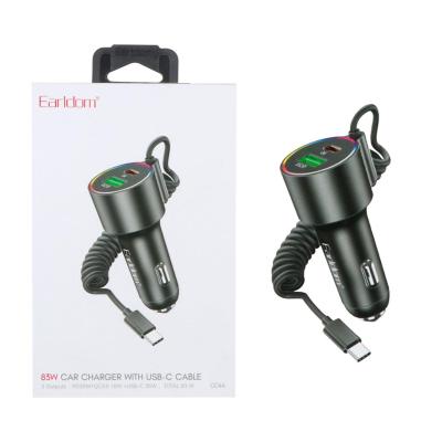 شارژر فندکی PD و فست دو پورت Earldom مدل CC44 83W