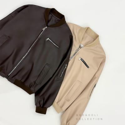 بامبر جکت چرم زنانه