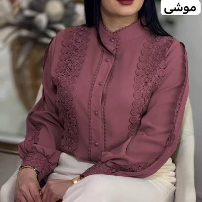 شومیز مجلسی سایز بزرگ مدل ارغوان سایز40تا52