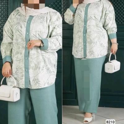 ست مانتو  و شلوار سایز بزرگ مجلسی