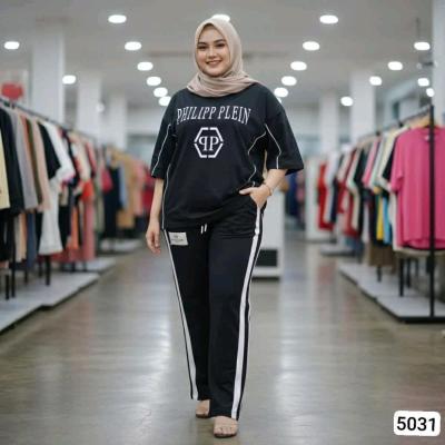 ست  تیشرت  و شلوار سایز بزرگ بیرون پوش درجه یک مغزی دوزی