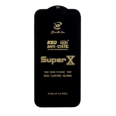 محافظ صفحه نمایش شیشه ای Apple iPhone 15 Pro - Full Cover Super X