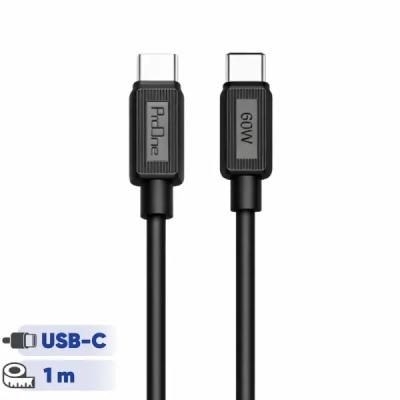 کابل دو سر تایپ سی 60 وات یک متری پرووان مدل PCC127
