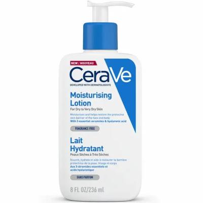 لوسیون آبرسان صورت و بدن سراوی lait hydratant پوست خشک 236ml کد 176