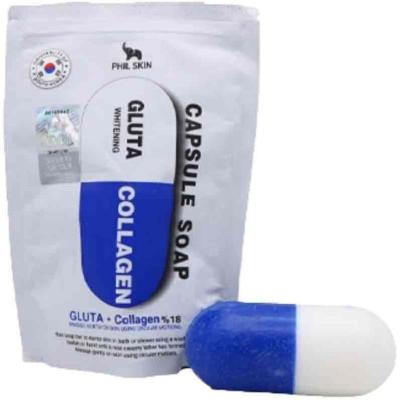صابون کپسولی رنگ آبی
