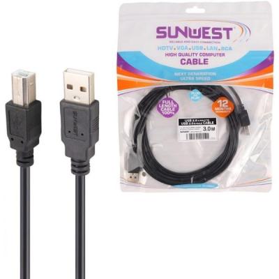 کابل پرینتر سان وست به طول 3 متر