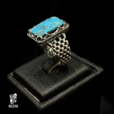 انگشترنقره مردانه فیروزه نیشابورکدaf1025
