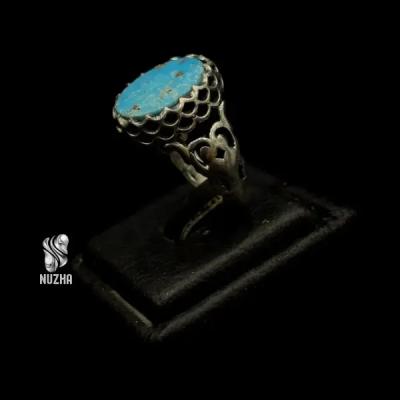 انگشترنقره مردانه فیروزه نیشابورکدaf1027