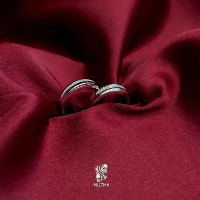 حلقه ست نقره زنانه ومردانه کدhs1037