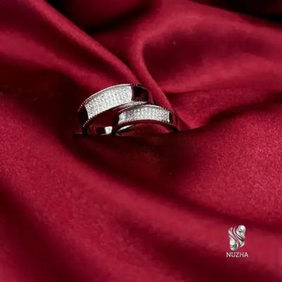 حلقه ست نقره زنانه ومردانه کدhs1038