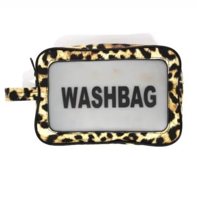 کیف لوازم آرایشی و بهداشتی Washbag شفاف /پلنگی