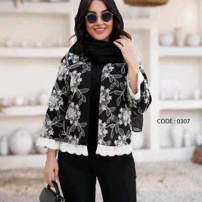 مانتو مجلسی دخترانه لنین سوزندوزی و گلدوزی مدل هندی کد 0307