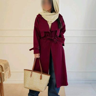 بارانی بلند زرشکی