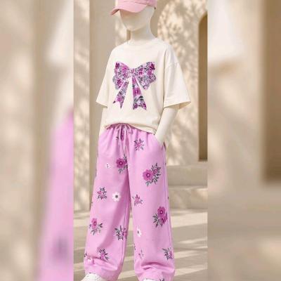 تیشرت و شلوار بچگانه دخترانه پاپیون
