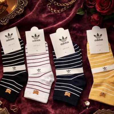 جوراب نیم ساق زنانه ودخترانه 12 جفتی برند آدیداس تدی راه راه
