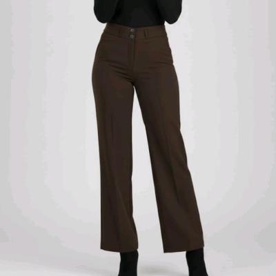 شلوار زنانه گاباردین مدل راسته گشاد ترک