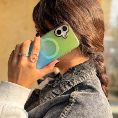 قاب Pink Glow &amp; Aqua Breeze مگ سیف دار (کدC1909)