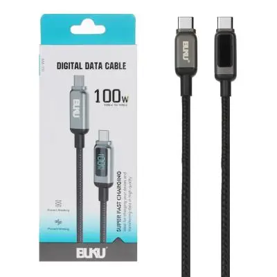 کابل شارژ فست BUKU Type-C To Type-C مدل MA-110 100W - (پک ضعیف) - MMS