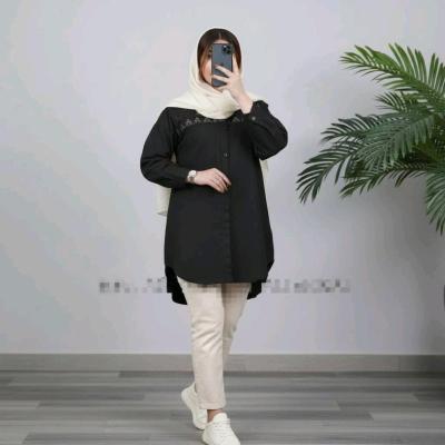 مانتو اسپرت زنانه کتان مدل مانتو کتان گلدوزی نیکول