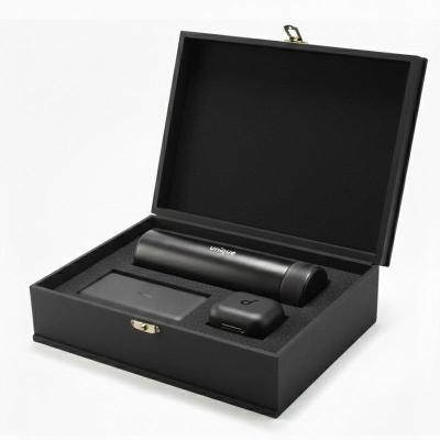 پکیج هدیه سازمانی مدیران (پاوربانک شیائومی هدفون بلوتوثی انکر R50 فلاسک دماسنج دار جعبه لاکچری)