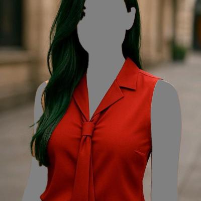 تاپ آجری زنانه مجلسی کراواتی