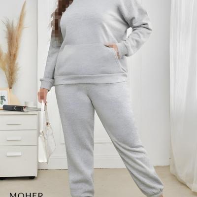 ست هودی و شلوار کرک دار سایز بزرگ