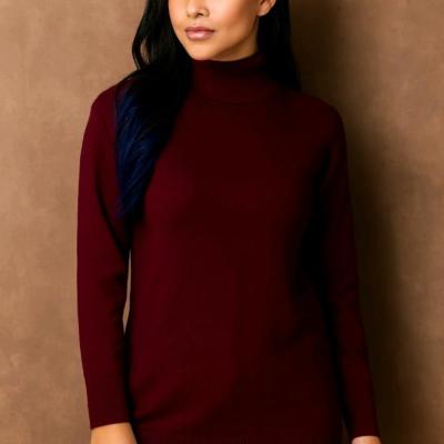 بلوز بافت زرشکی زنانه شیک