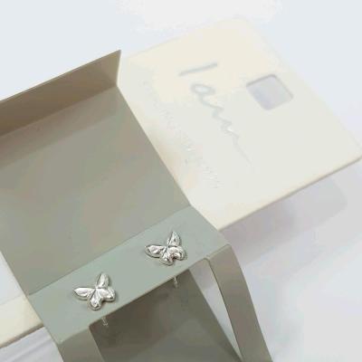 گوشواره گلگوش نقره عیار 925 طرح پروانه ، بسیار درخشان و زیبا