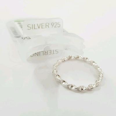 انگشتر نقره عیار 925 طرح اسپیرال ، عیار حک شده داخل انگشتر