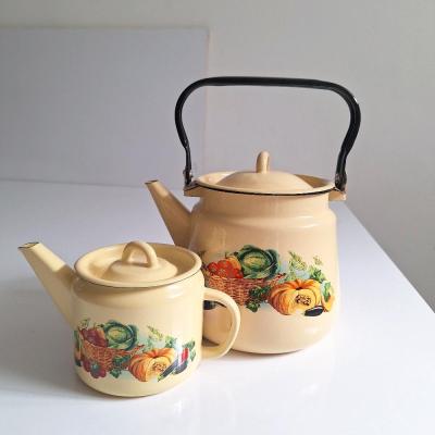 کتری قوری لعابی ساخت روسیه