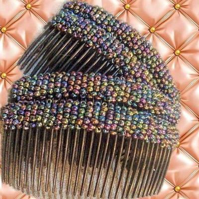 یک جفت شانه منوجوق دوزی هفت رنگ (سایز بزرگ)