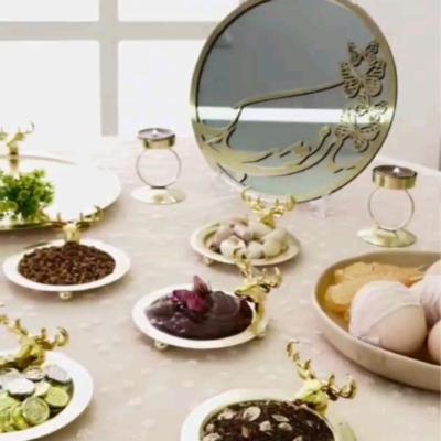 سفره هفت سین فلزی طلایی