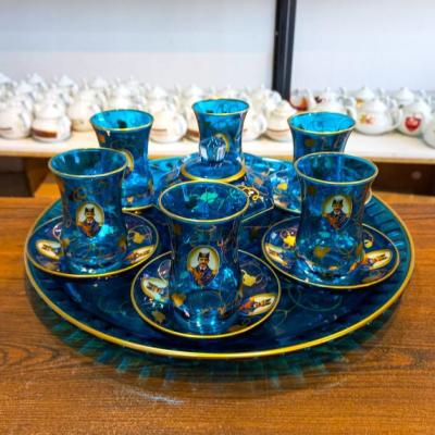 سرویس چای‌ خوری شاه عباسی آبی
