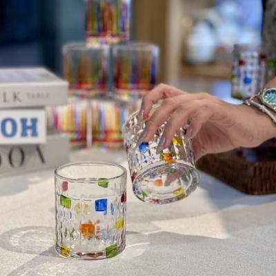 نیم لیوان رنگی دستساز LANG XU GLASS