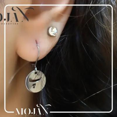 گوشواره استیل با حروف فارسی کد 33
