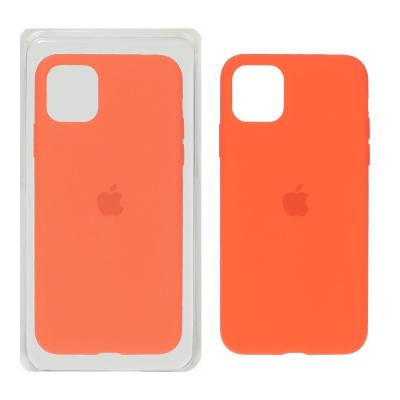 قاب سیلیکونی محافظ لنزدار اورجینال Apple iPhone 11 Pro Max - رنگ تیره (پک اصلی)