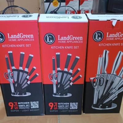 ست چاقوی 9 پارچه لندگرین LandGreen استیل ضدزنگ خرید از آنلاین شاپ لیان پس کرایه