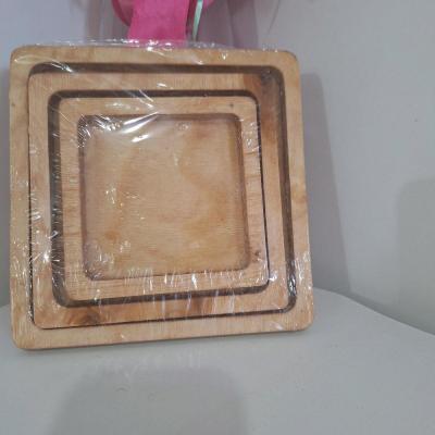 سینی چوبی بشقاب چوبی سینی چوبی سه عددی