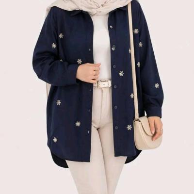 مانتو الیاف طبیعی لینن ابریشمی مدل ستاره