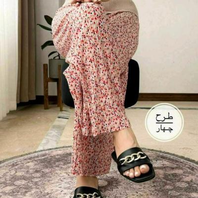 شلوار دامنی گلدار پلیسه محصول وارداتی