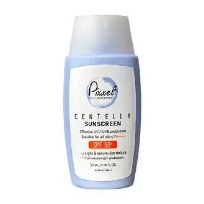 ضد آفتاب بی رنگ پیکسل مدل سنتلا SPF50 مناسب انواع پوست حجم 50 میلی لیتر