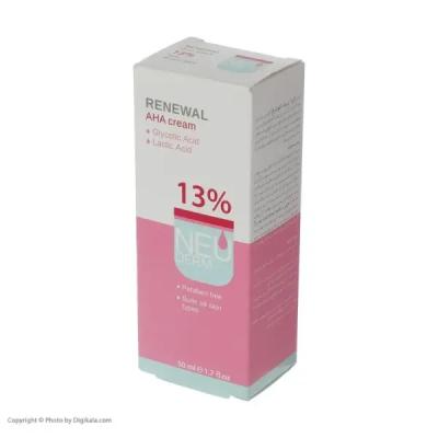 کرم لایه بردار نئودرم مدل 13 درصد Renewal AHA حجم 50 میلی لیتر