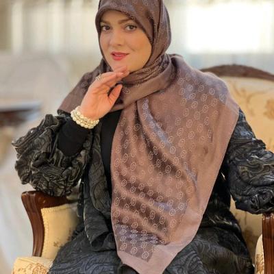 روسری مجلسی نخ ابریشم ژاکارد ارسال رایگان روسری قواره 120