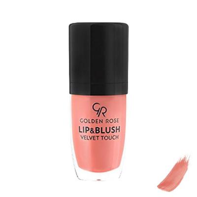 رژ لب و رژ گونه مایع گلدن رز مدل Velvet Touch شماره 02