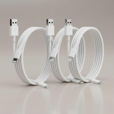 کابل شارژ آیفون 3 متری پک 3 عددی دارای تاییدیه MFi اپل فوق‌مقاوم با طول خیره‌کننده برای شارژ راحت از هر فاصله