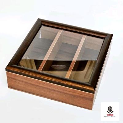 جاقاشقی و تی بگ چوبی سه خانه درب دار